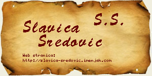 Slavica Sredović vizit kartica